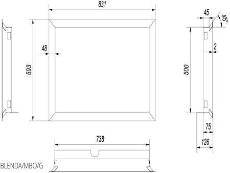 Technische Zeichnung - BLENDA/MBO/G