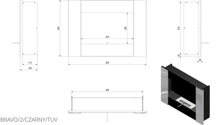Technische Zeichnung - BRAVO/2/CZARNY/TUV