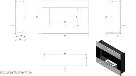 Technische Zeichnung - BRAVO/CZARNY/TUV
