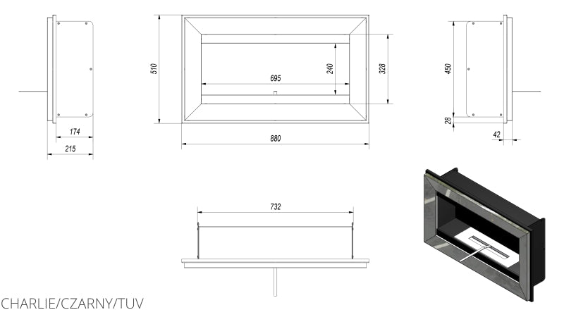Technische Zeichnung - CHARLIE/CZARNY/TUV