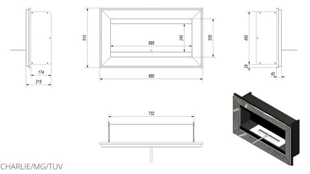 Technische Zeichnung - CHARLIE/MG/TUV
