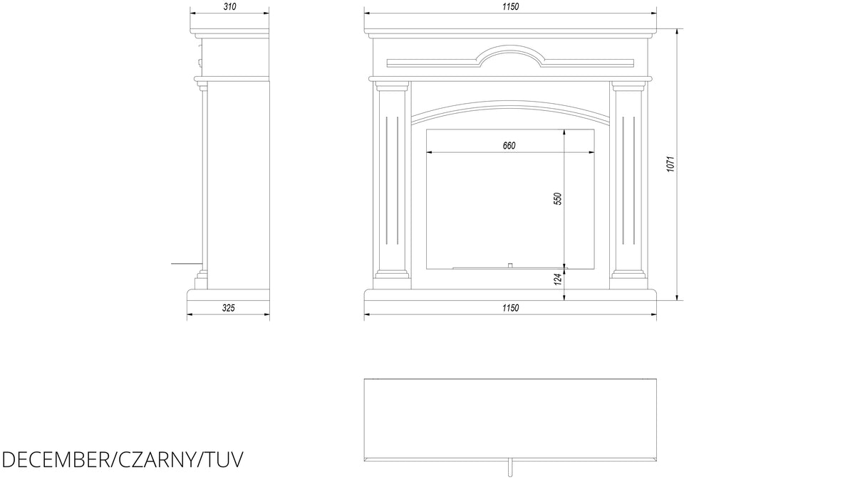Technische Zeichnung - DECEMBER/CZARNY/TUV
