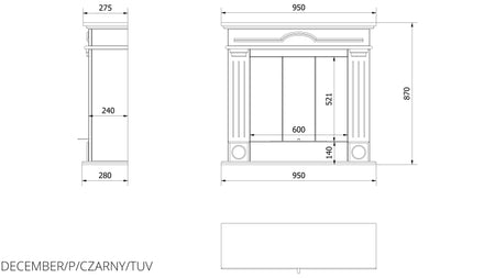 Technische Zeichnung - DECEMBER/P/CZARNY/TUV