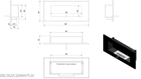 Technische Zeichnung - DELTA2/CZARNY/TUV