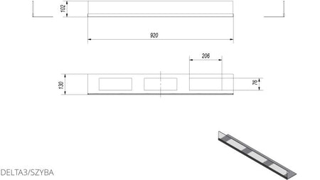 Technische Zeichnung - DELTA3/SZYBA