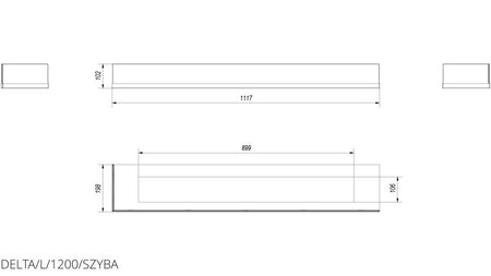 Technische Zeichnung - DELTA/L/1200/SZYBA