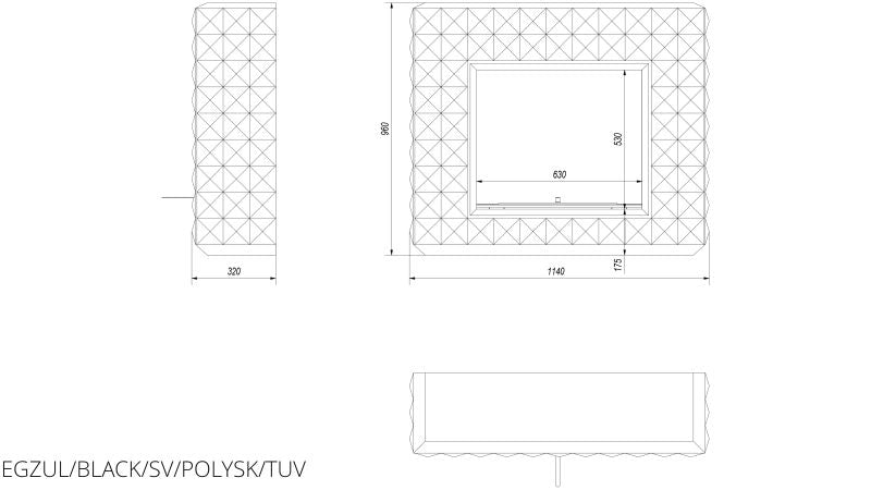 Technische Zeichnung - EGZUL/BLACK/S/POLYSK/TUV