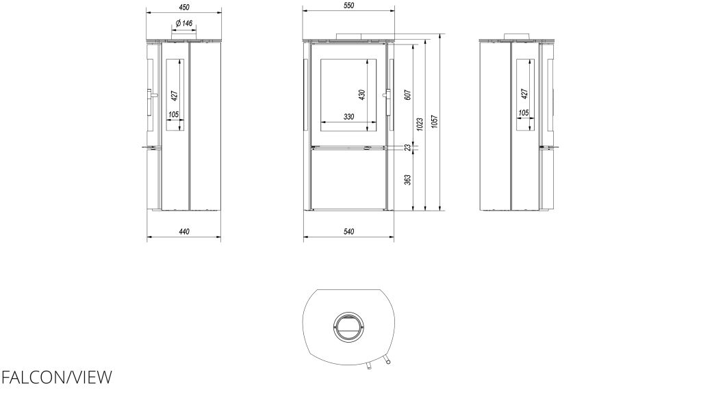 Technische Zeichnung - FALCON/VIEW
