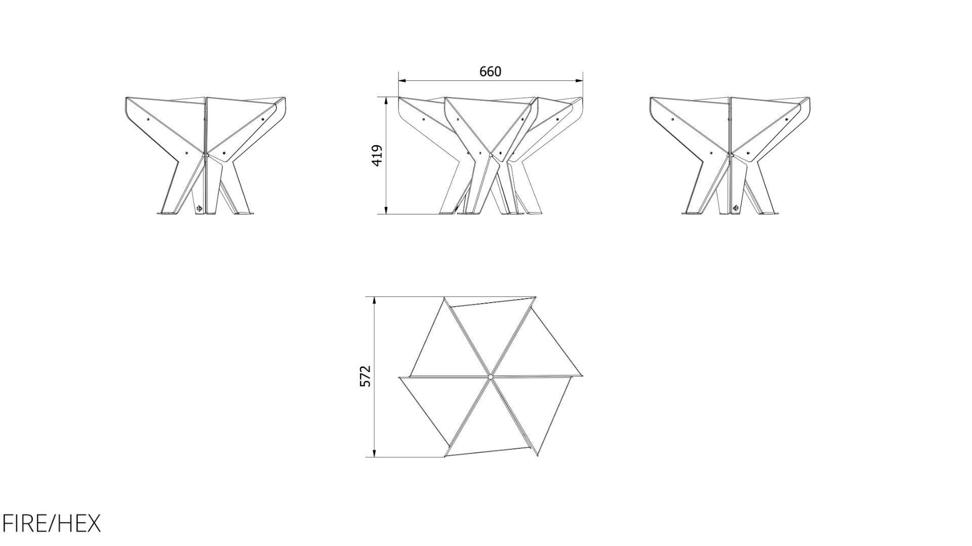 Technische Zeichnung - FIRE/HEX