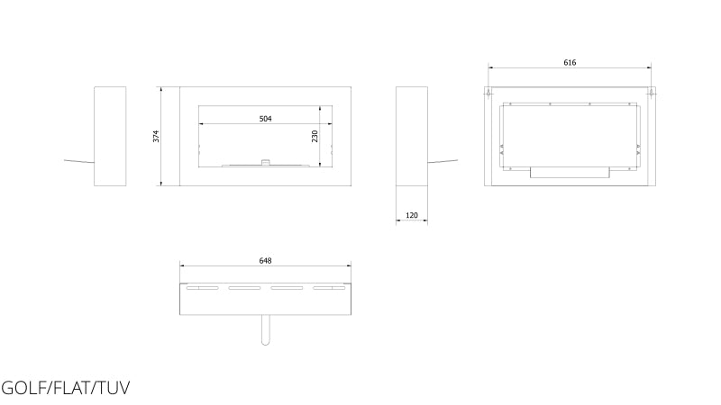Technische Zeichnung - GOLF/FLAT/TUV