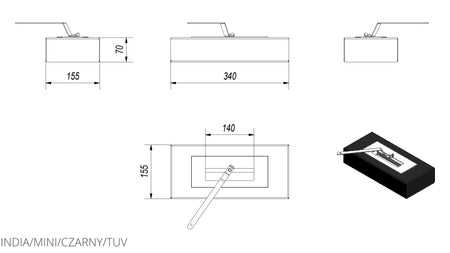 Technische Zeichnung - INDIA/MIN/CZARNY/TUV