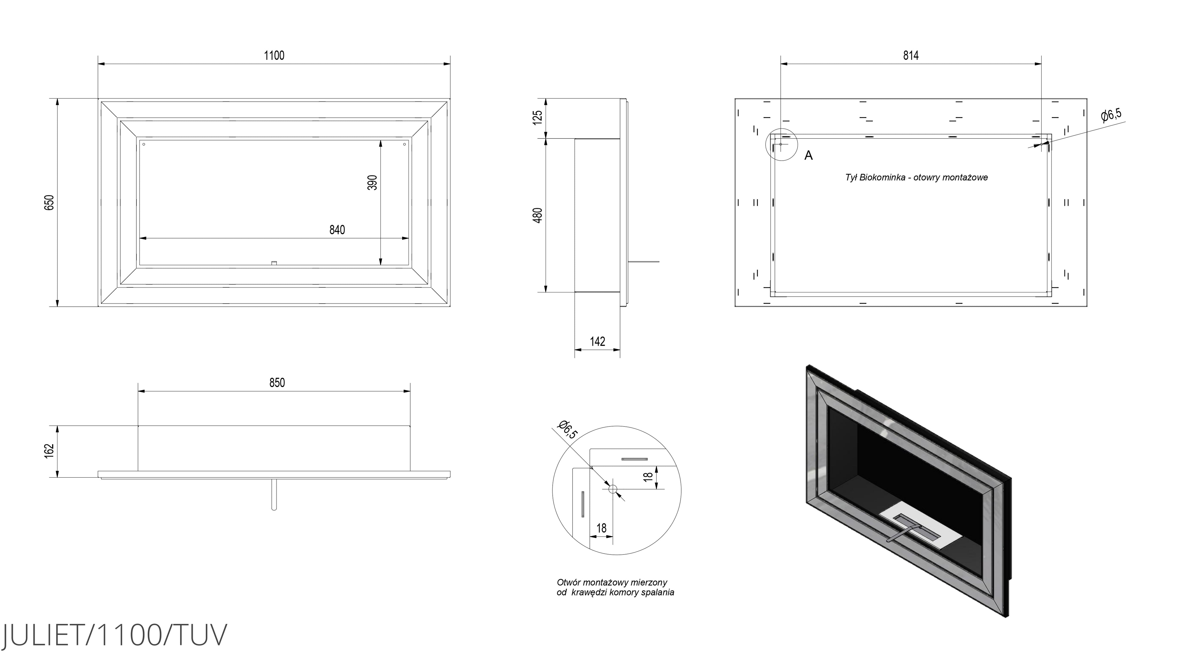 Technische Zeichnung - JULIET/1100/TUV