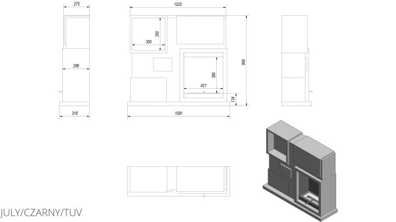 Technische Zeichnung - JULY/CZARNY/TUV