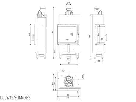 Technische Zeichnung - LUCY/12/SLIM/L/BS