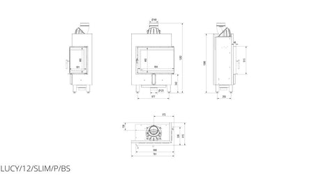 Technische Zeichnung - LUCY/12/SLIM/P/BS