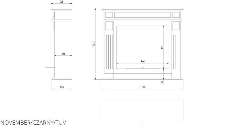 Technische Zeichnung - NOVEMBER/CZARNY/TUV