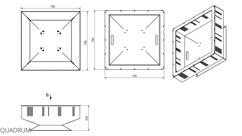 Technische Zeichnung - Quadrum
