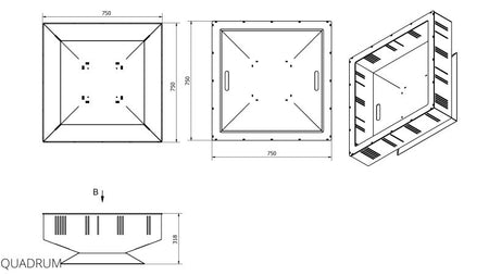 Technische Zeichnung - Quadrum