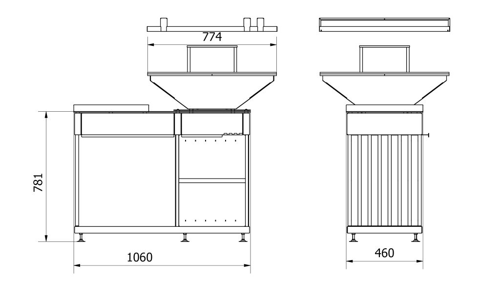Technische Zeichnung - QUADRUM/BBQ/H