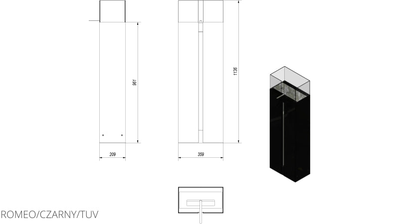 Technische Zeichnung - ROMEO/CZRANY/TUV