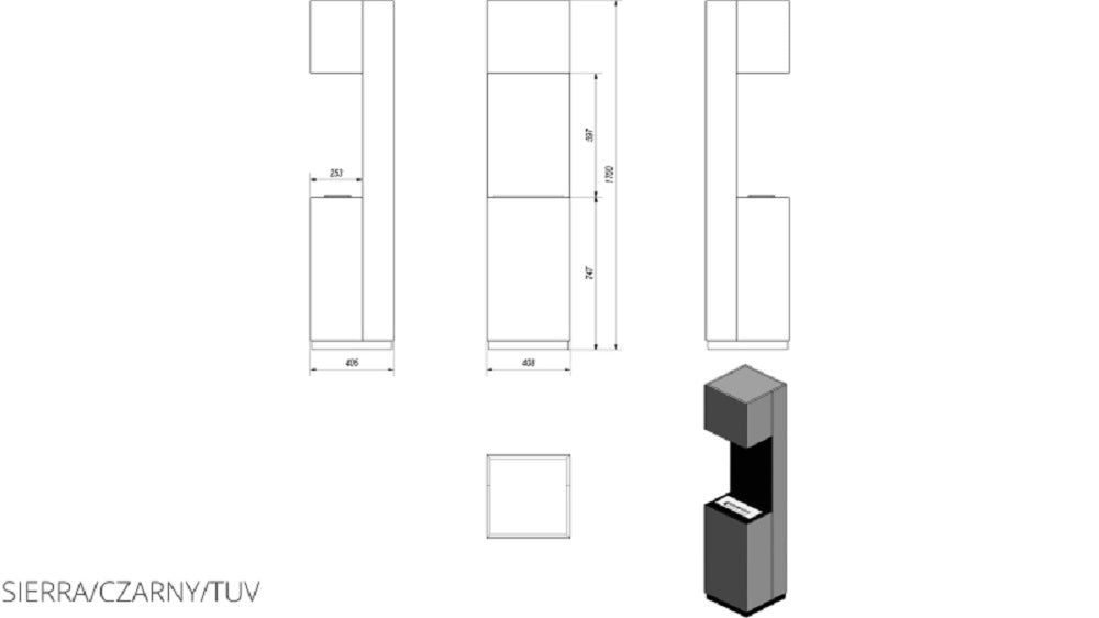 Technische Zeichnung - SIERRA/CZARNY/TUV