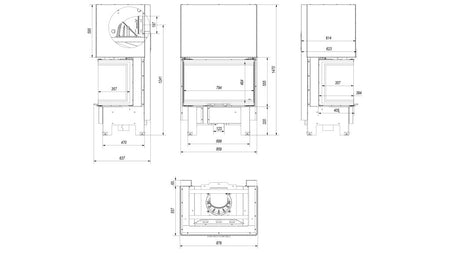 Technische Zeichnung - TFA10-HLRF 80/40/1
