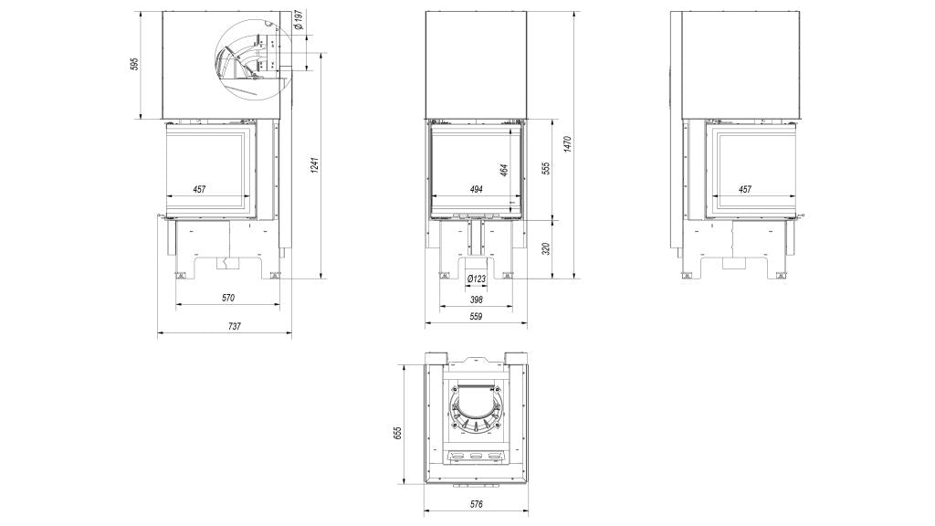 Technische Zeichnung - TFA8-HLRF 50/50/1