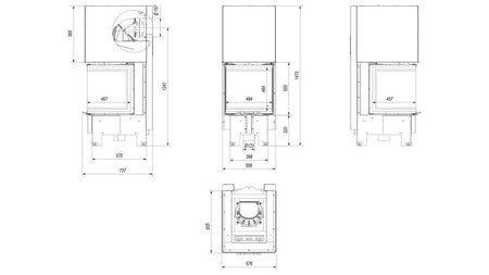 Technische Zeichnung - TFA8-HLRF 50/50/1