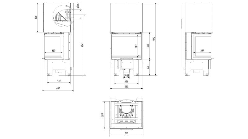 Technische Zeichnung - TFA9-HLRF 60/40/1