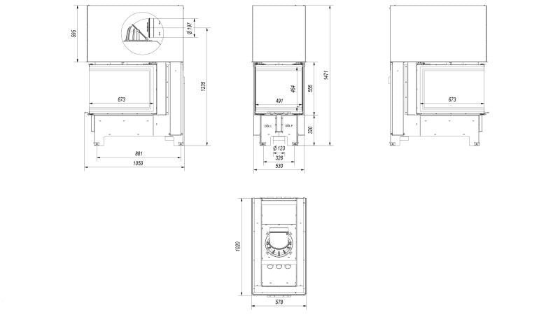 Technische Zeichnung - TFB1-HLRF 50/70/1