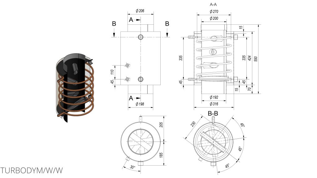 Technische Zeichnung - TURBODY/W/W