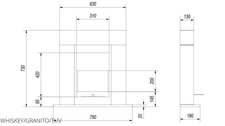 Technische Zeichnung - WHISKEY/GRANITO/TUV