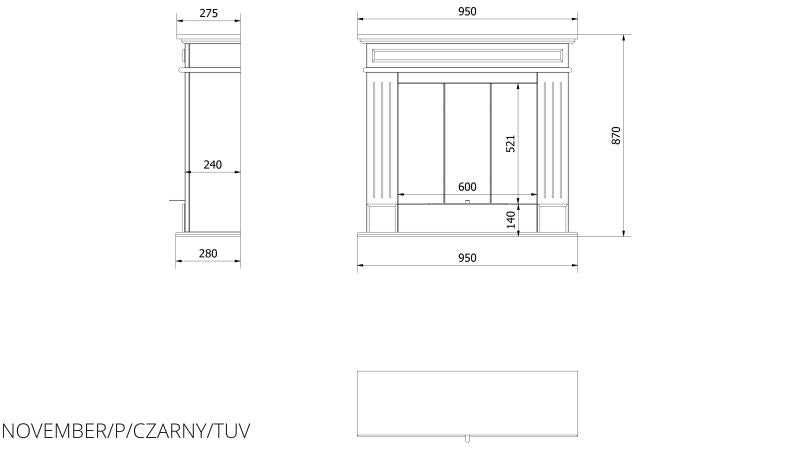 Technische Zeichnung - NOVEMBER/P/CZARNY/TUV