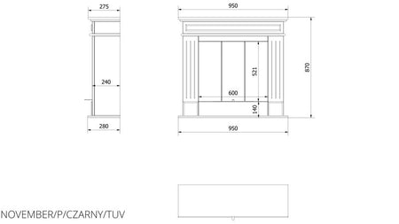Technische Zeichnung - NOVEMBER/P/CZARNY/TUV