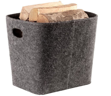Filzkorb Kaminholzkorb Holzkorb Grau TermaTech
