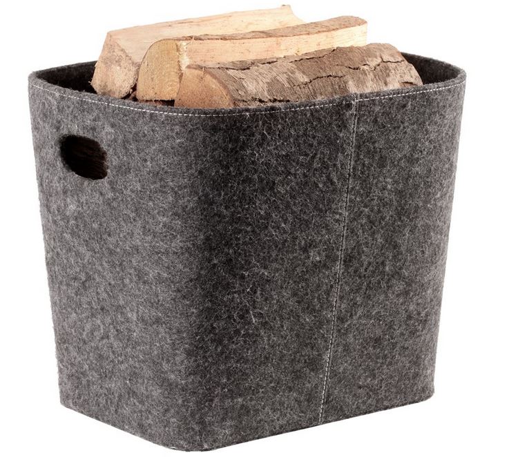 Filzkorb Kaminholzkorb Holzkorb Grau TermaTech
