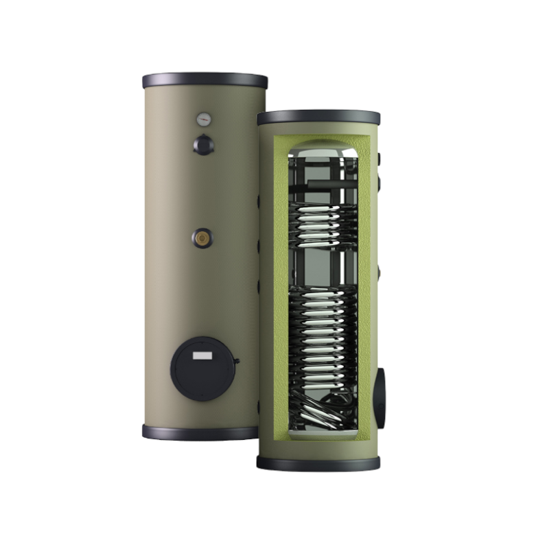 ThermoFlux Warmwasserspeicher TES-2WT 400 | Edelstahl | 2 WT bivalent ➔ www.klimaworld.com