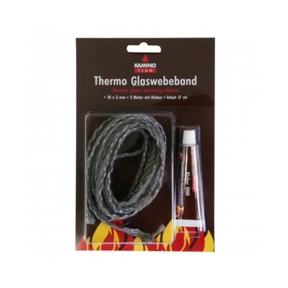 KaminoFlam | Thermo Glasgewebeband | 10 × 3 × 2000 mm | 20 g Kleber | Klimaworld.com