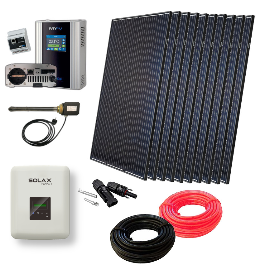 Photovoltaik komplett Set zur Warmwasserbereitung | 3 kW | Klimaworld.com
