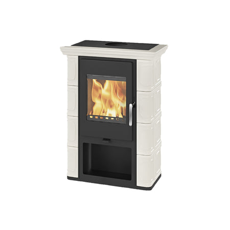 Thorma Kaminofen BORGHOLM Exclusive Keramik Elfenbein 6 kW | Klimaworld