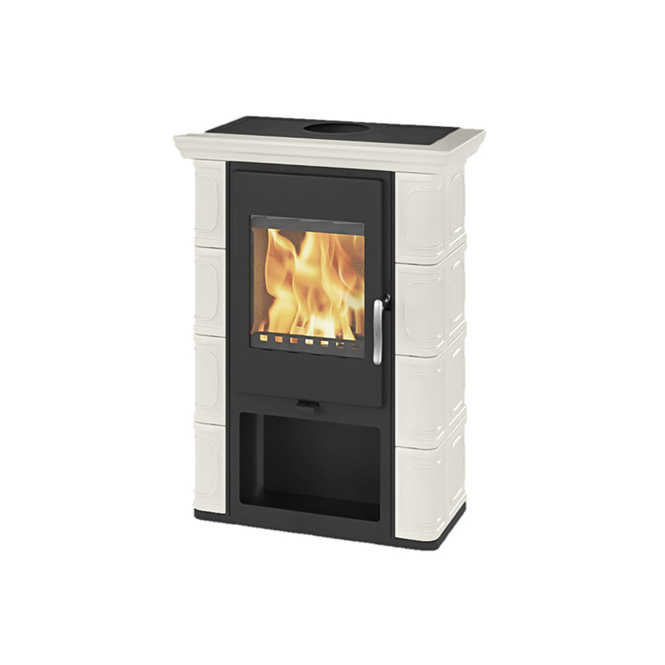 Thorma Kaminofen BORGHOLM Exclusive Keramik Elfenbein 6 kW | Klimaworld.com