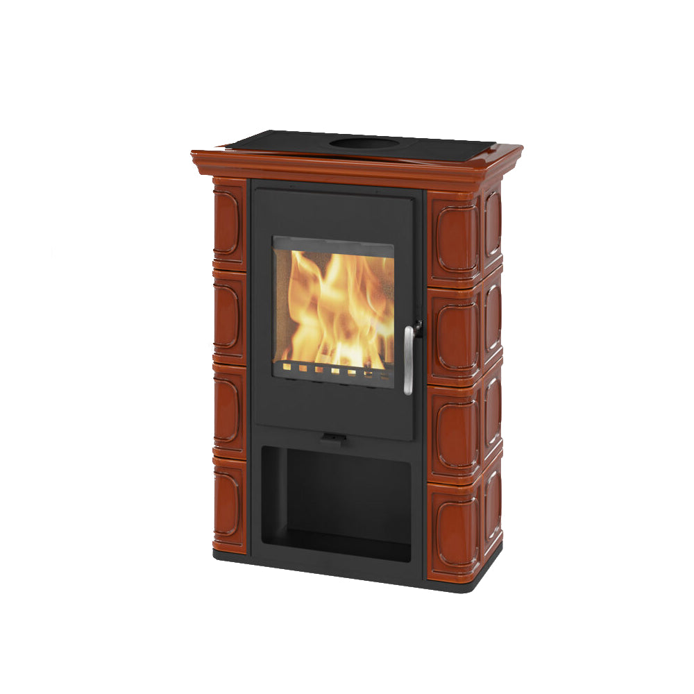 Thorma Holzofen BORGHOLM Exclusive Keramik Dunkelbraun 6 kW | klimaworld.com