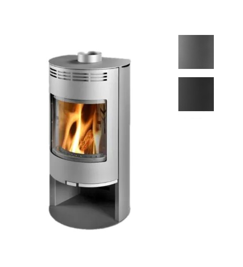 Kaminofen Zaragoza in Stahlgrau