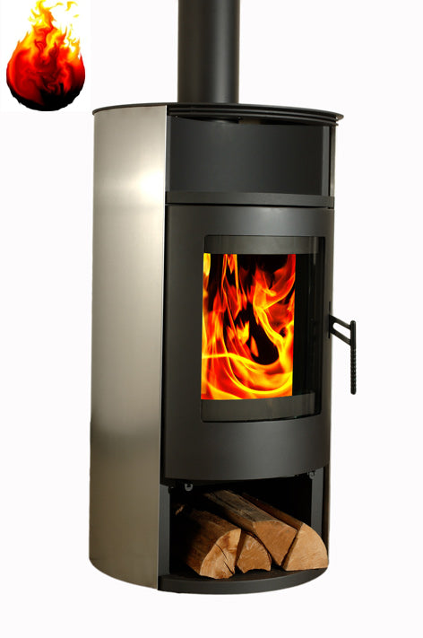 Warmluft Kaminofen Florida Tinjan 6,5 kW Edelstahl