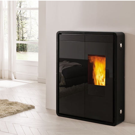 Edilkamin Pelletofen Tiny | Keramik+Glas | Kanalisierbar | 9 kW