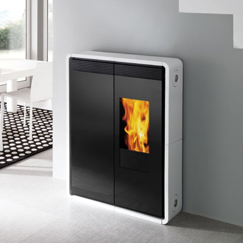 Edilkamin Pelletofen Tiny | Keramik+Glas | Kanalisierbar | 9 kW