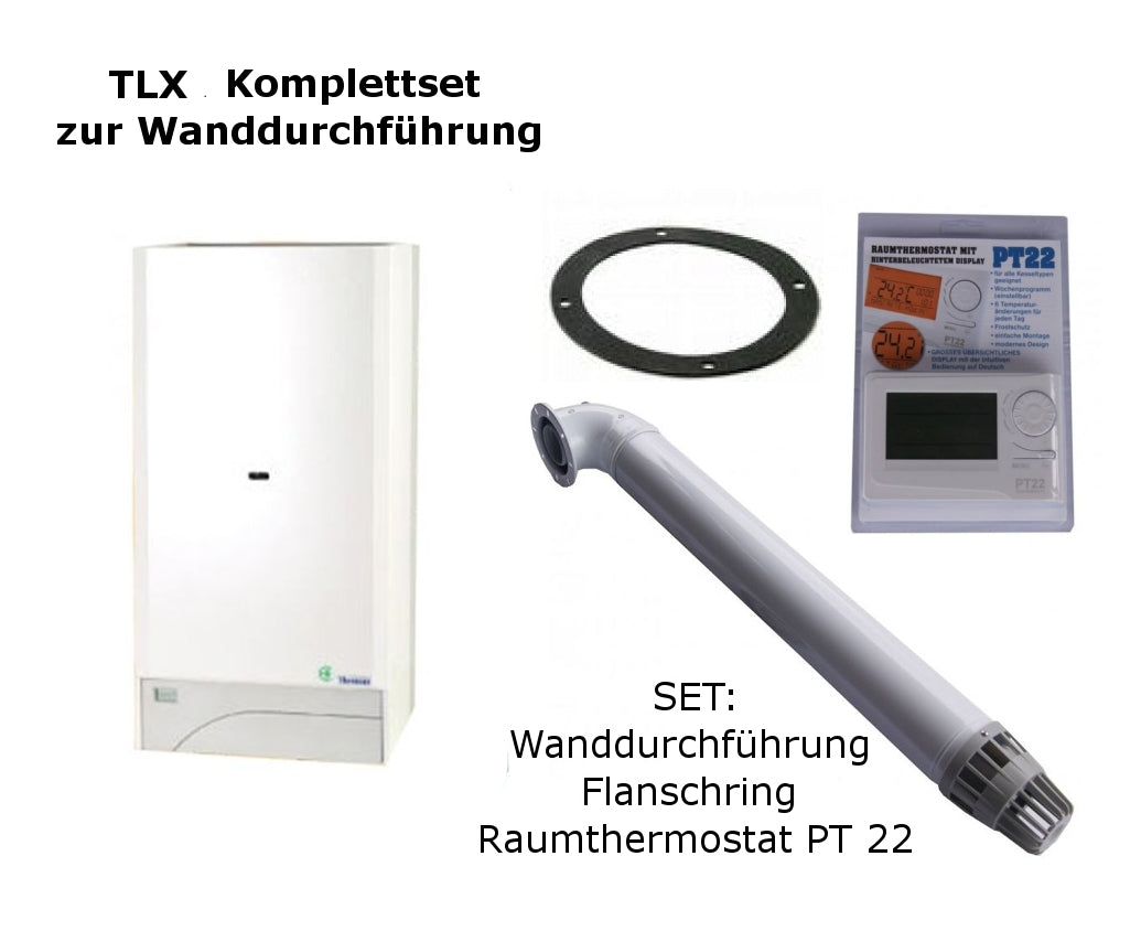 Raumluftunabhängige Gastherme Thermona Therm 20 TLX mit 9 - 20 kW WAND-SET