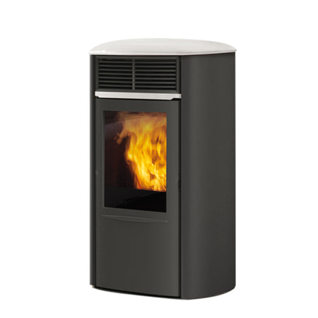 Edilkamin Aris Up Plus Seitenteile Stahl,Top Keramik cremeweiss