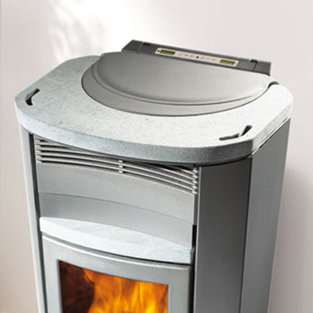 Pelletskaminofen wasserführend Norma 14 Edilkamin Naturstein