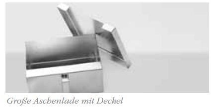 Große Aschenlade mit Deckel